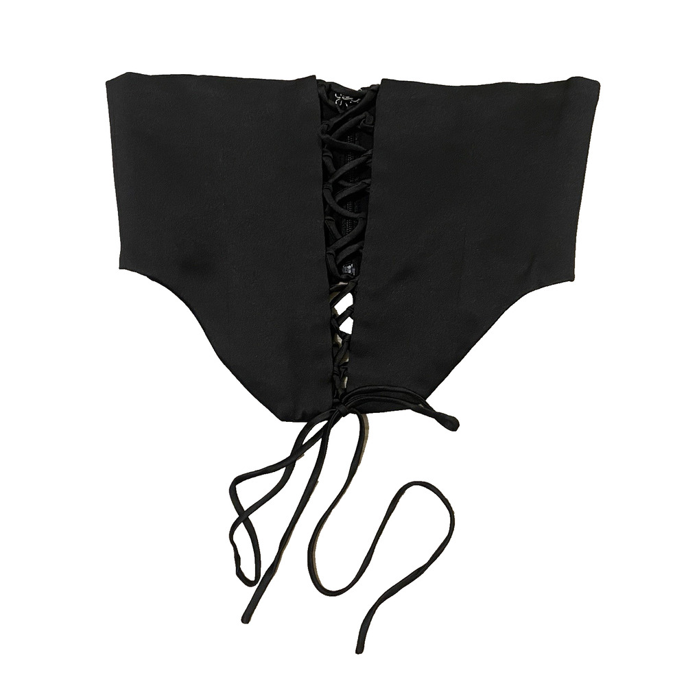House Of CB Lace Up Corset Crop Top S Black GNO Vegas Date Night Sexy - Picture 1 of 8